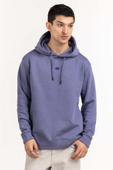 Purple Knit Regular Hoodie 224-112-011 B