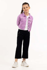 Girls Purple Non Denim Jacket 224-410-058