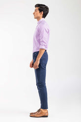 Purple Striped Smart Casual Shirt CM-YD-2898 SC