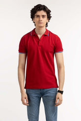 Red Basic Polo PS-FPK23-012
