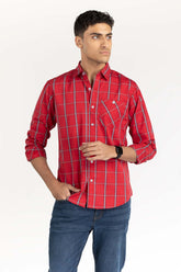 Red Checkered Casual Shirt CS-YD22-030