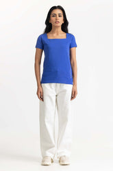 Royal Blue Knit T-Shirt 231-213-006 A