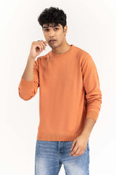 Rust Basic Crew Neck Sweater SWT-BFSCN-22-010
