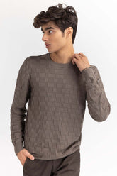 Sage Textured Crew Neck Sweater SWT-FFSCN22-245