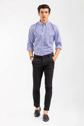 Sky Blue Checkered Smart Casual Shirt CM-YD-2894 SC