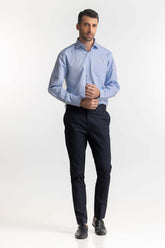 Sky Blue Self Textured Formal Shirt MN-FS-PD24-085