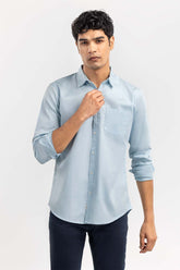 Sky Blue Solid Casual Shirt CS-PD22-006