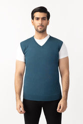 Teal Sleeveless Sweater SL-SWT-D18-02