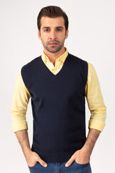 Navy Sleeveless Sweater SL-SWT-D18-04