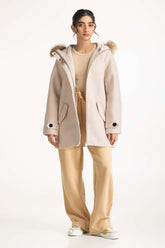 Suede Hooded Jacket WM-JKT-WS24-019