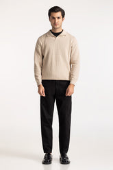 Sweater Knit Polo MN-PSW-WS24-003