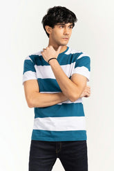 Teal-White T-Shirt YD-URB-TEE-D17-03