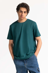 Teal Basic Pique Tee MN-TS-BS-WS23-519