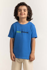 Toddler Boy Blue Printed Tee TB-TS-SS24-003