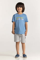 Toddler Boy Blue Printed Tee TB-TS-SS24-018