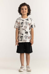 Toddler Boy White Printed Tee TB-TS-SS24-008