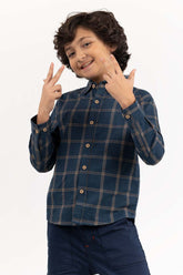 Toddler Boy Blue Casual Shirt 224-317-004