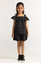 Toddler Girl Black Basic Blouse TG-BLS-SS24-312