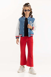 Toddler Girl Dark Blue Non Denim Jacket 224-410-049