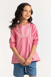 Toddler Girl Magenta Basic Blouse 231-617-029