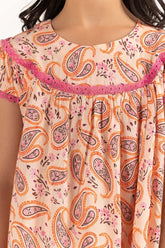 Toddler Girl Peach Dress 231-614-206
