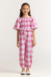 Toddler Girl Pink Basic Jump Suit TG-JPS-SS24-007