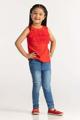 Toddler Girl Red Printed Tee TG-TS-SS24-004