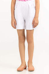 Toddler Girl White Short 231-619-005