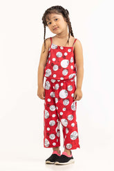 Toddler Girl Mars Red Jumpsuit 231-615-011