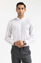 White Basic Dyed Formal Shirt MN-FS-PD23-002