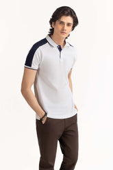 White Basic Polo PS-FPK23-019