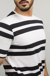 White & Black Fashion Tee YD-URB-TEE-D06-01