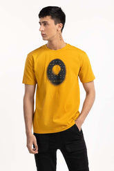 Circle Print Yellow T-Shirt 224-113-019