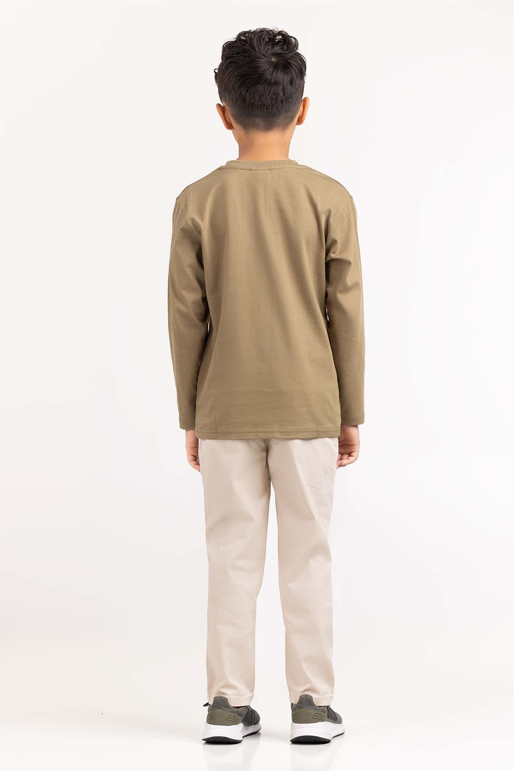 Toddler Boy Olive Knit T-Shirt 224-513-023