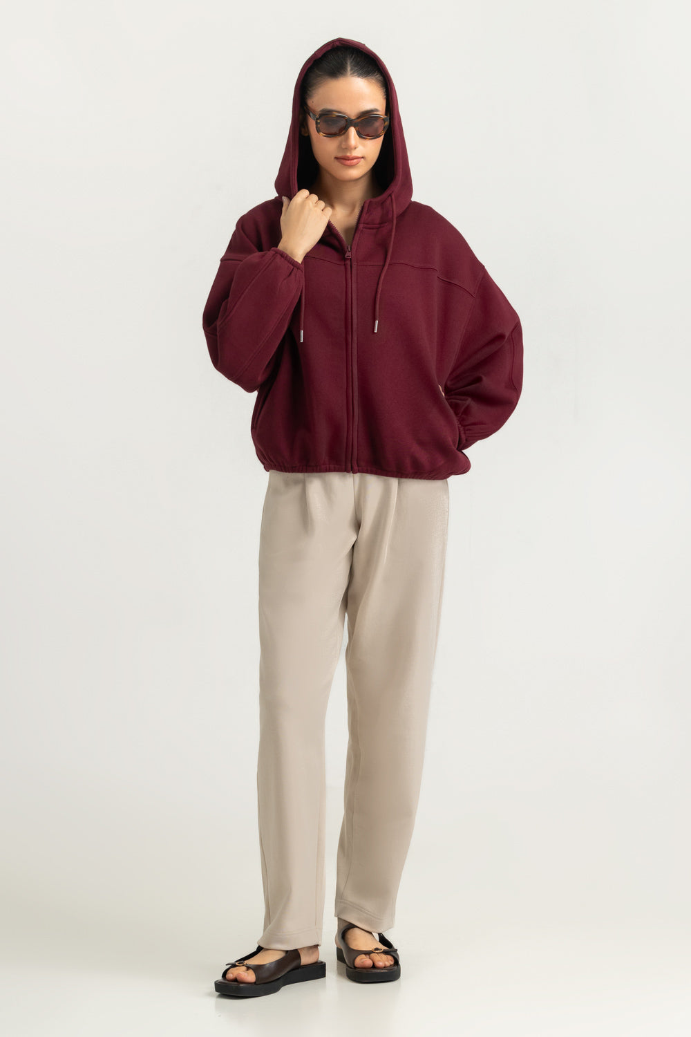 Regular Fit Hooded Zipper