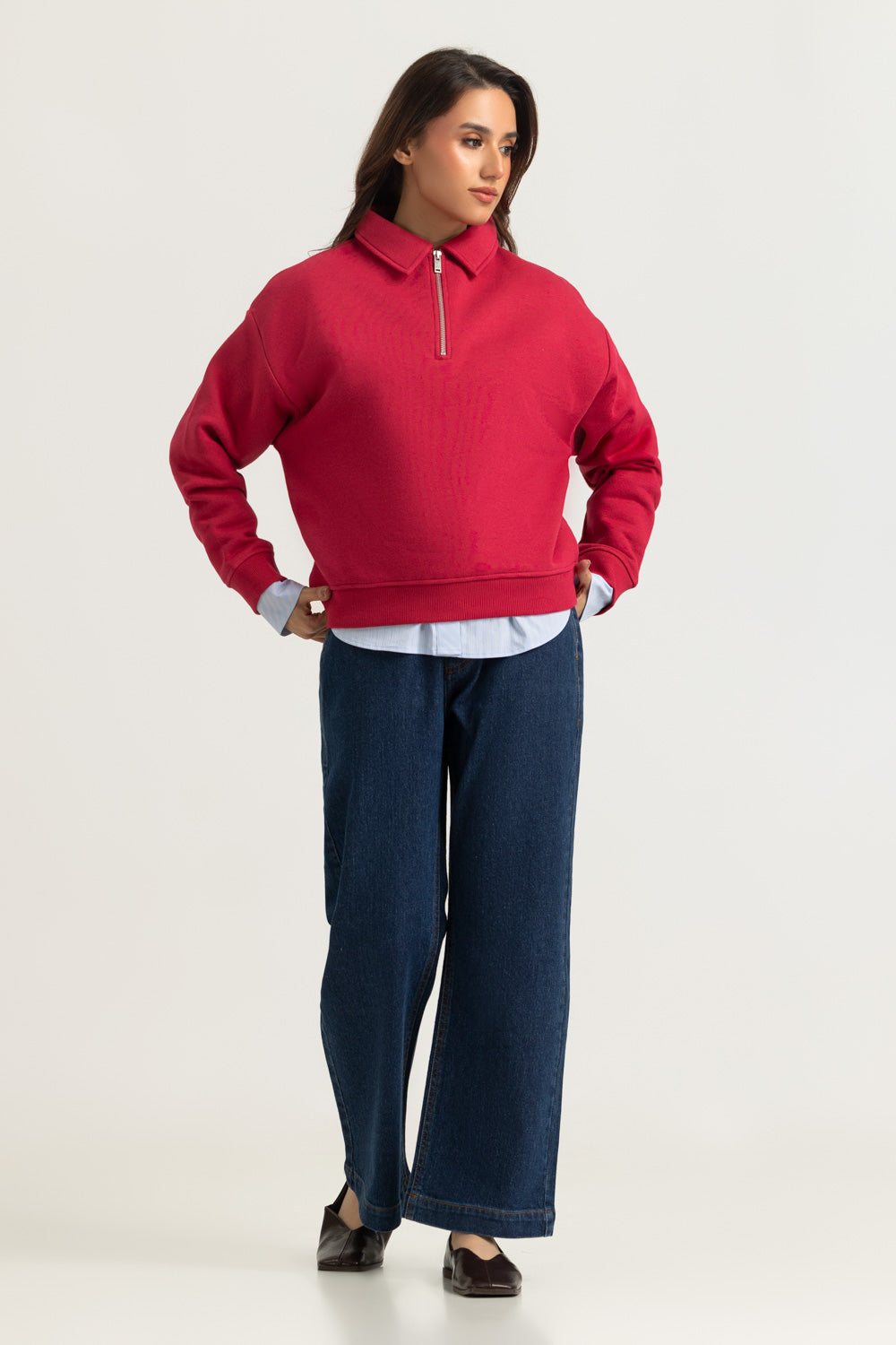 Regular Fit Knitted Zipper