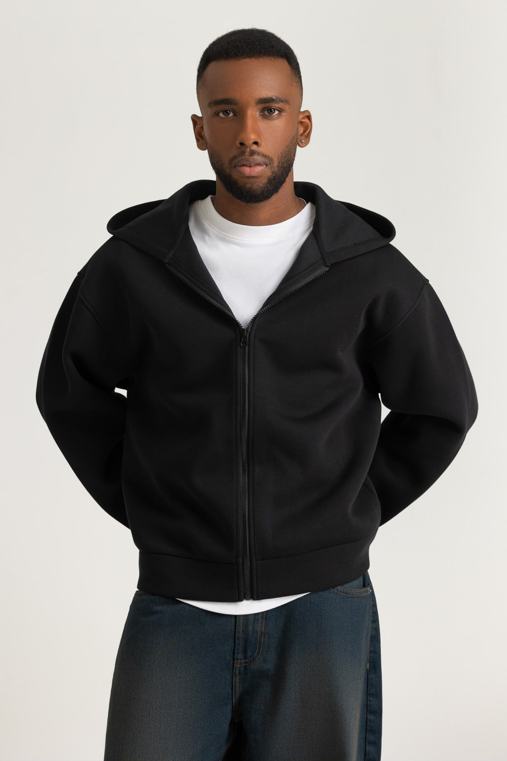 Relaxed Fit Hooded Zipper