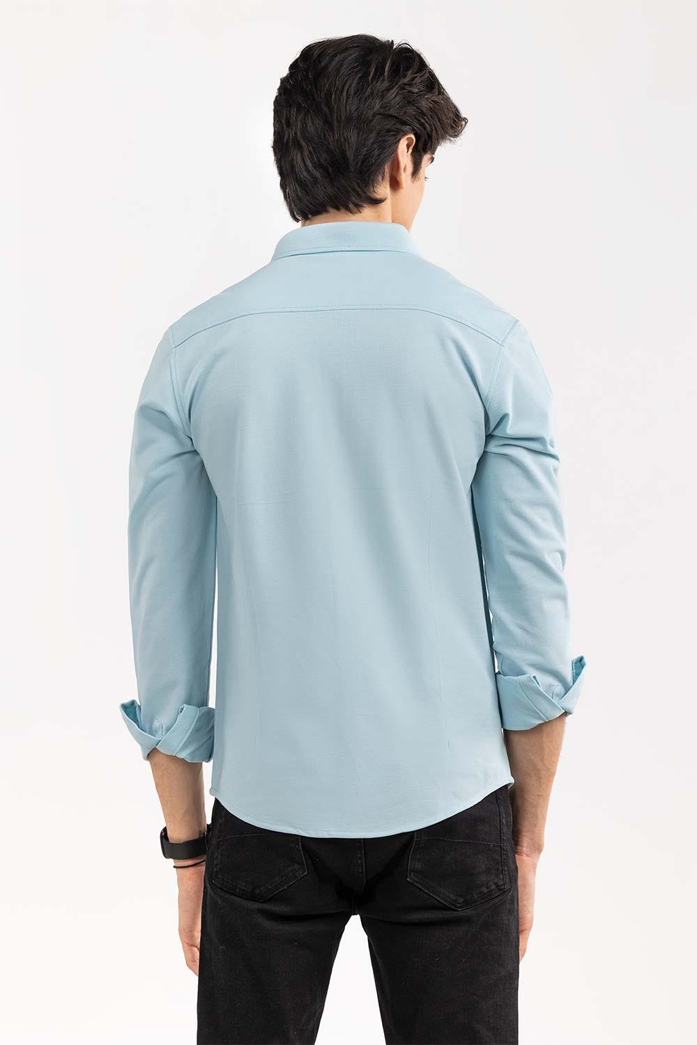 Angel Blue  Basic Knitted Casual Shirt FS-CS-KNIT-D18