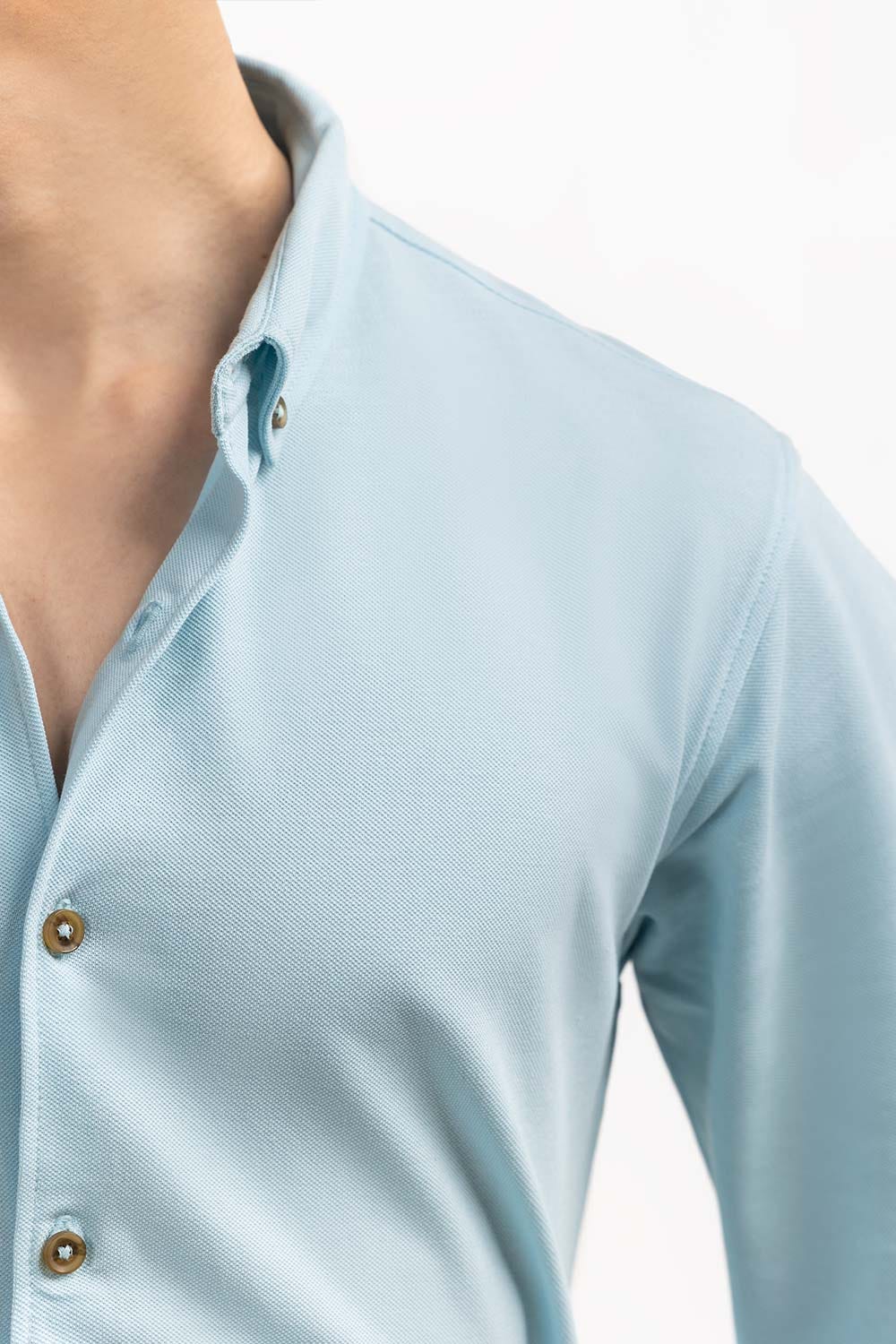Angel Blue  Basic Knitted Casual Shirt FS-CS-KNIT-D18