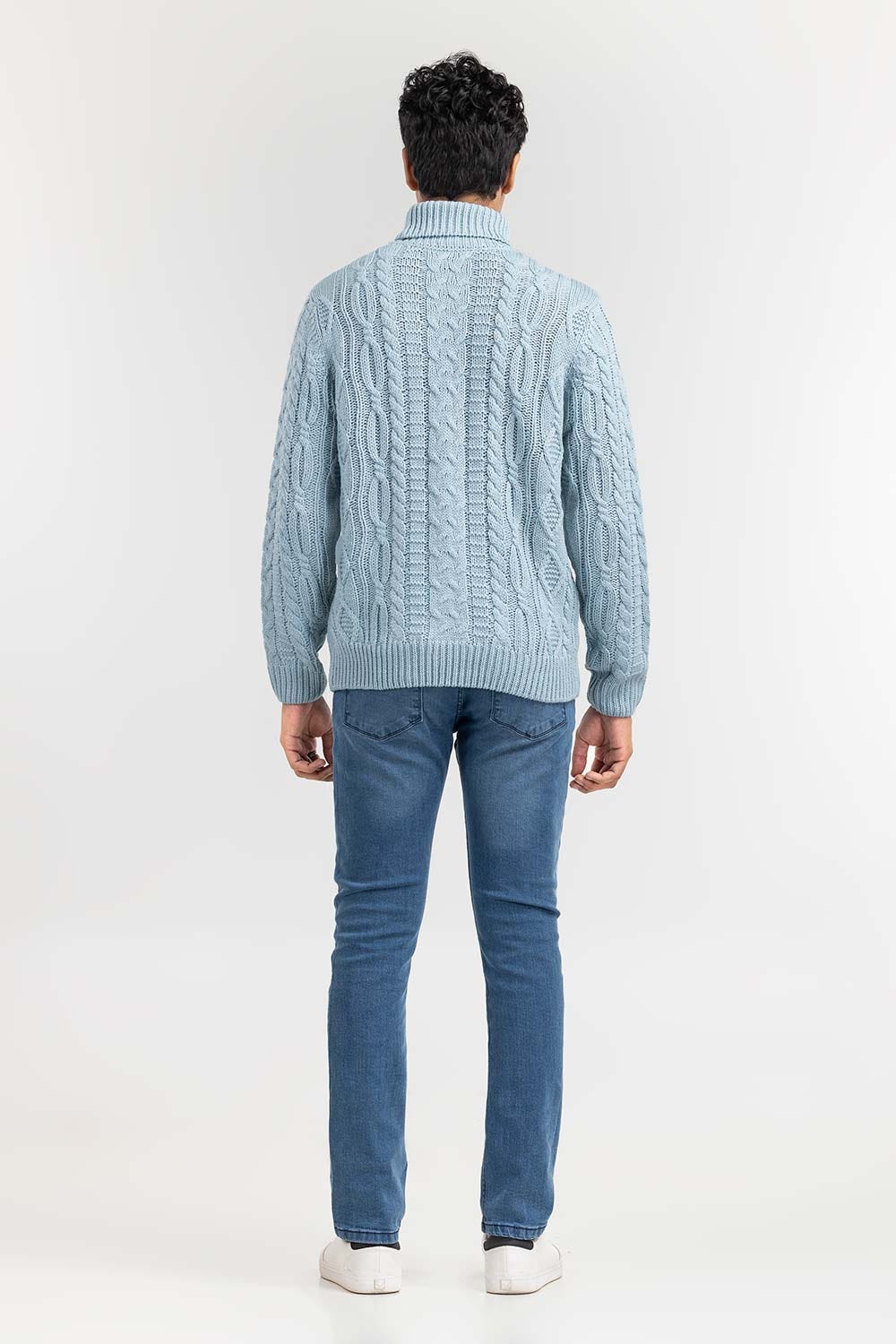 Aqua Cabling Turtle Neck Sweater SWT-FFSSC22-257-2