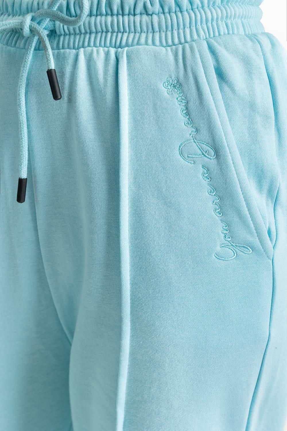 Aqua Embroidered Sweatpants  224-212-088