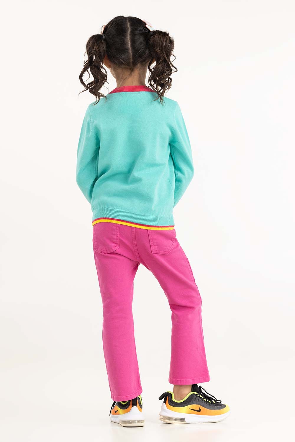 Toddler Girl Aqua Knit Sweater 224-611-023