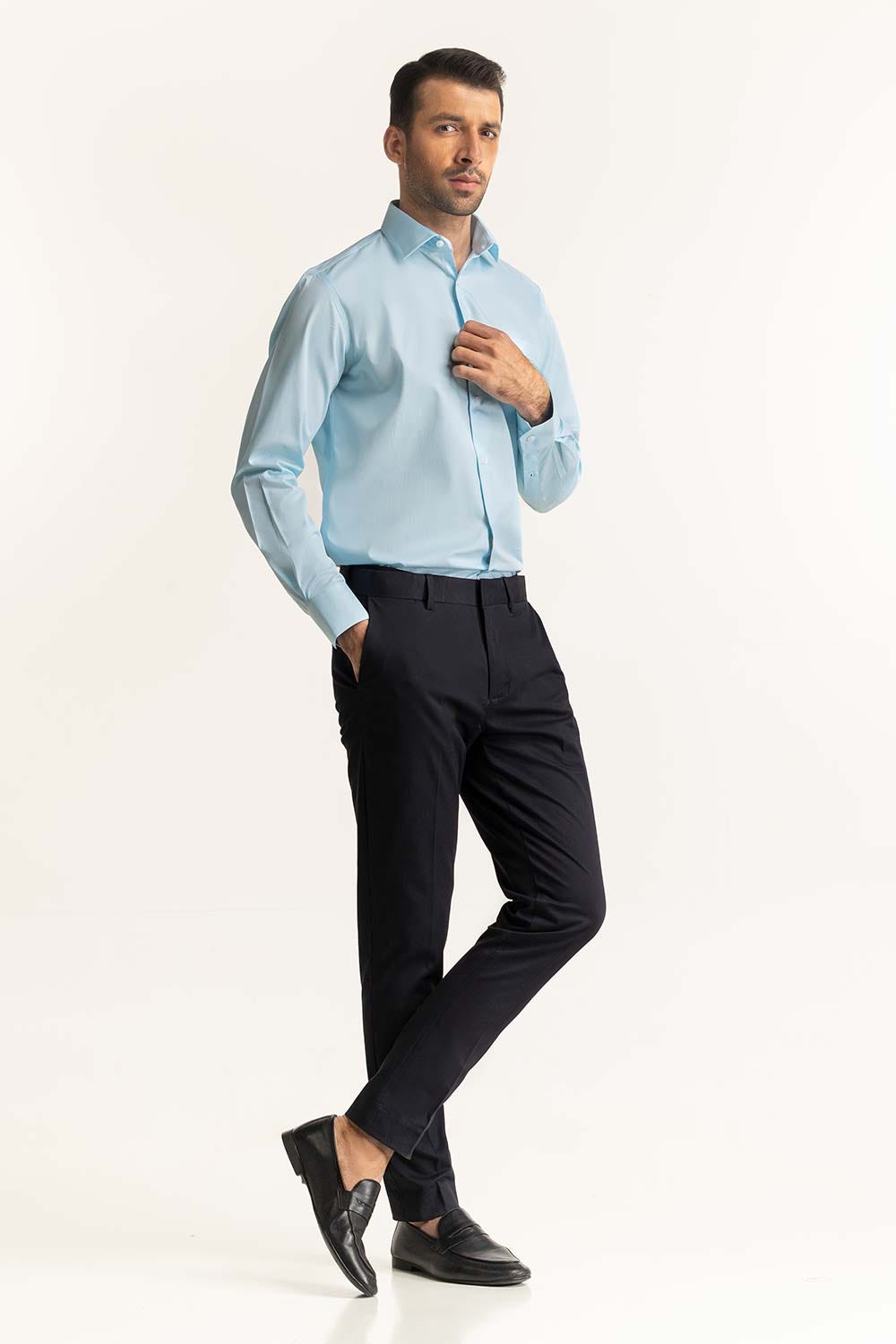 Aqua  Stripe Formal Shirt MN-FS-YD24-071