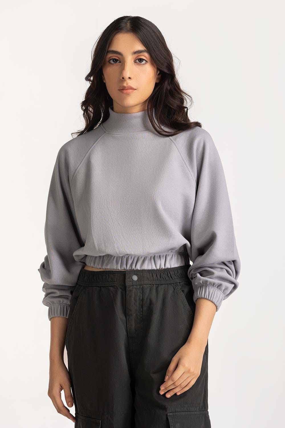 Basic Mock Neck Sweatshirt WM-SWS-WS24-019