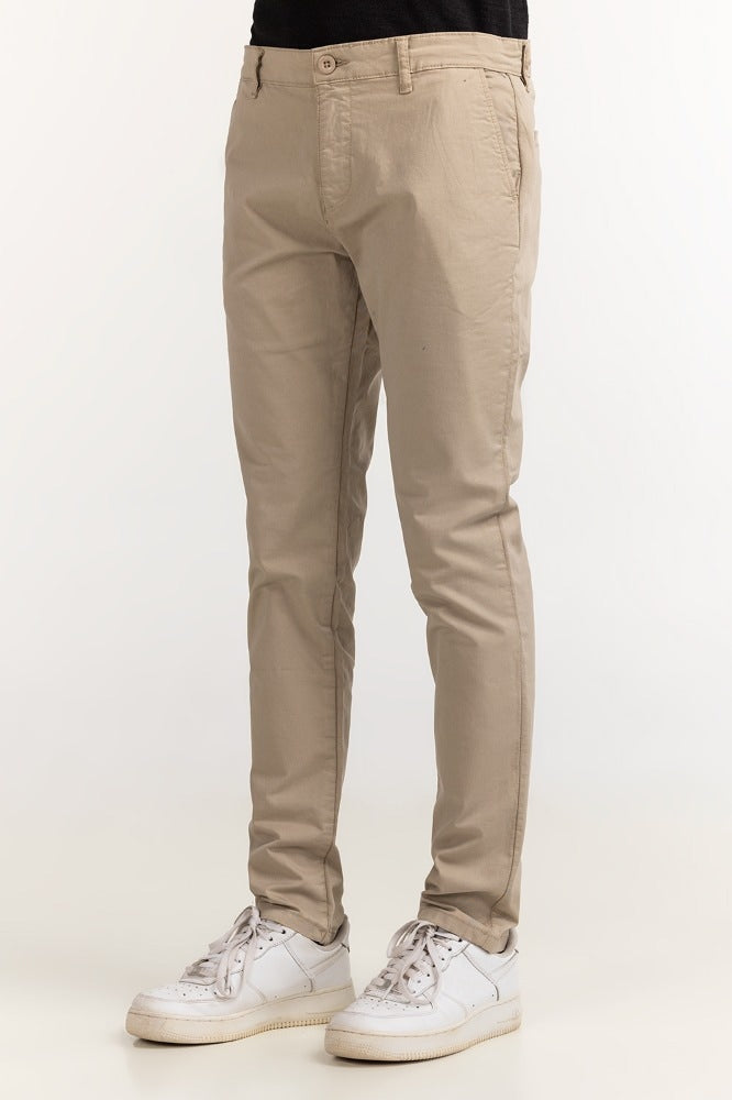 Beige Basic Dyed Khaki Pant MN-TRKH- WS23-001 B