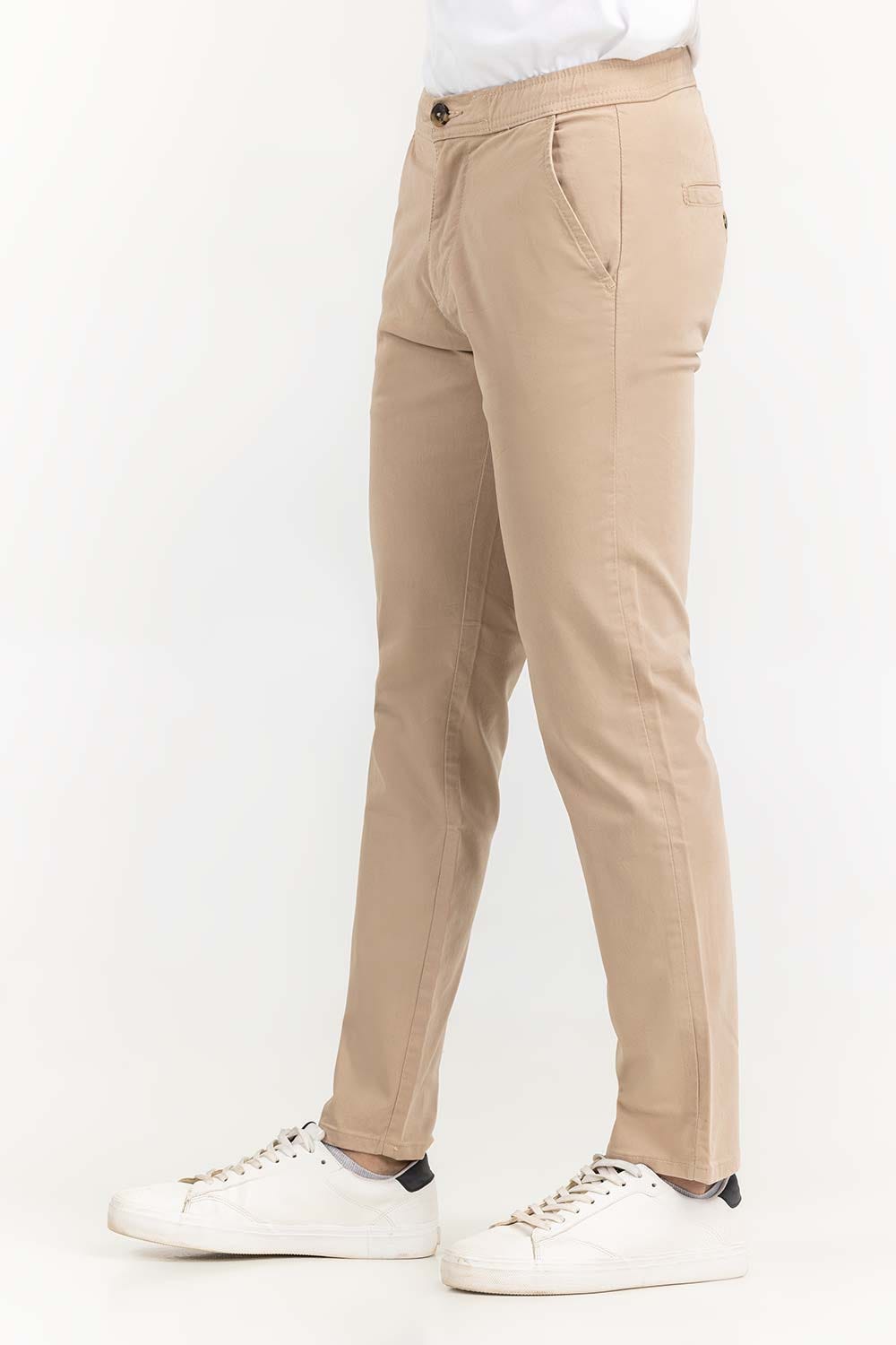 Beige Basic Dyed Khaki Pant TR-KHPD22-051