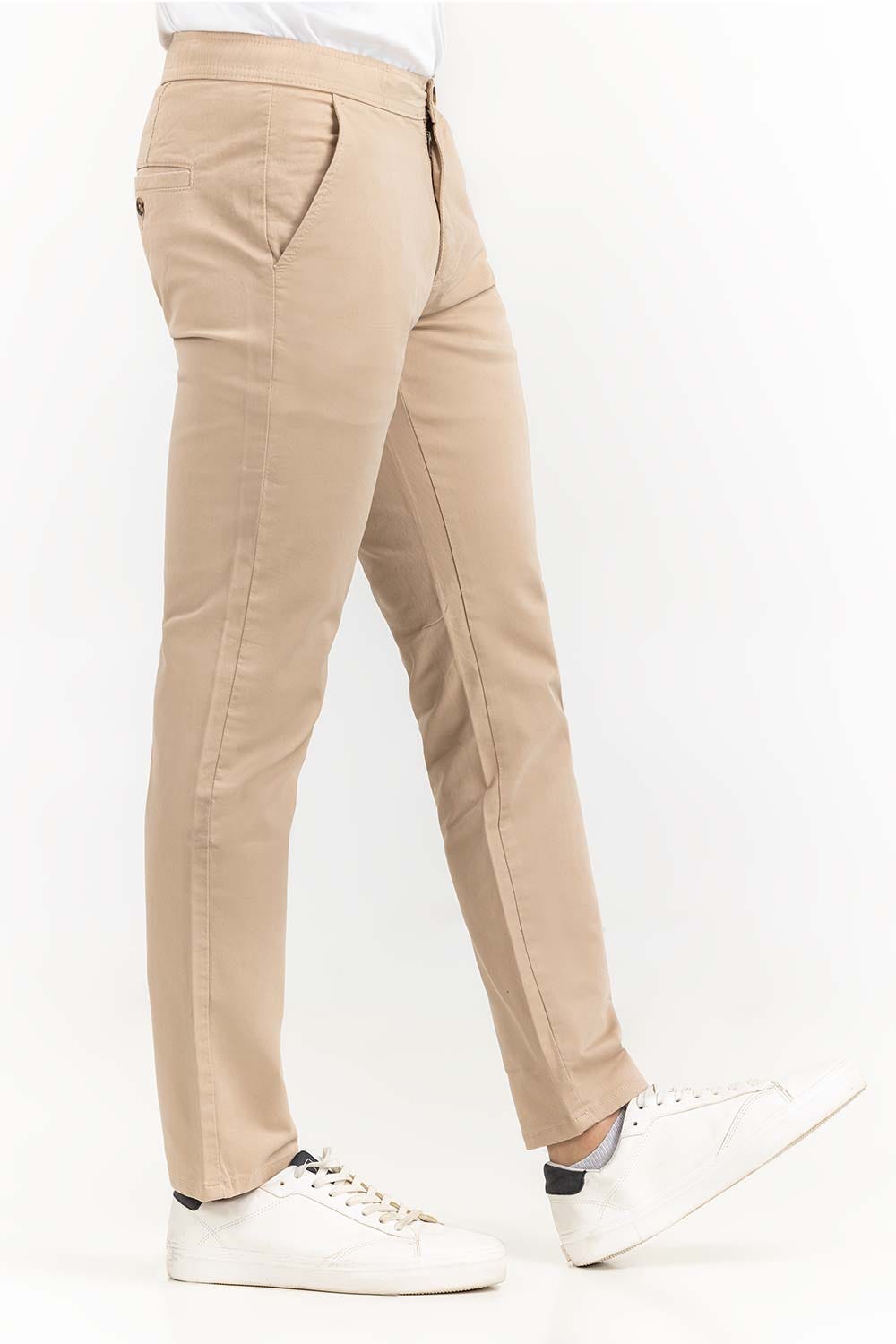 Beige Basic Dyed Khaki Pant TR-KHPD22-051