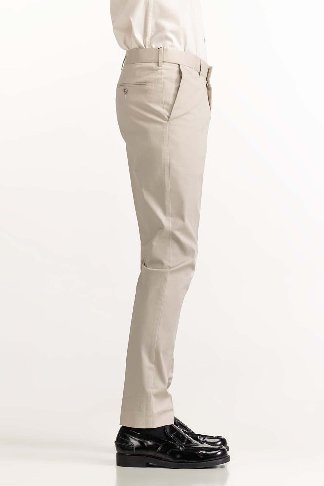 Beige Basic Formal Chino Trouser MN-TR-FC23-007