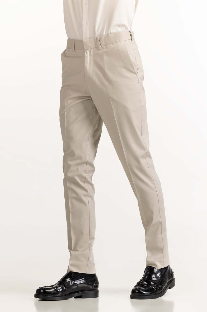 Beige Basic Formal Chino Trouser MN-TR-FC23-007