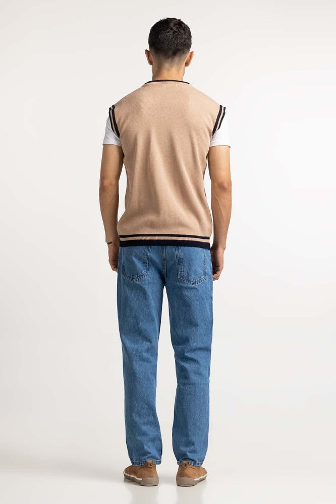 Beige Basic Sweater MN-SWT-WS23-055